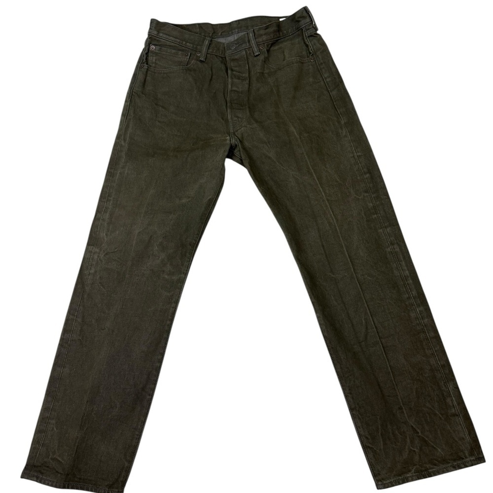 Levi’s White Oak Cone Denim 501 Original Fit Jeans Sz 31W 30L Green
